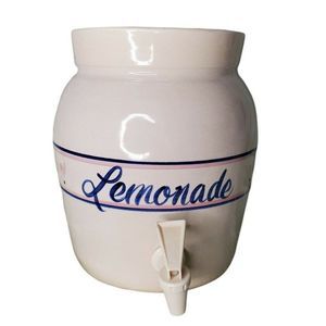 Vintage Marshall Pottery Crock Lemonade Dispenser w/ Lid & Spigot 1990s Gallon